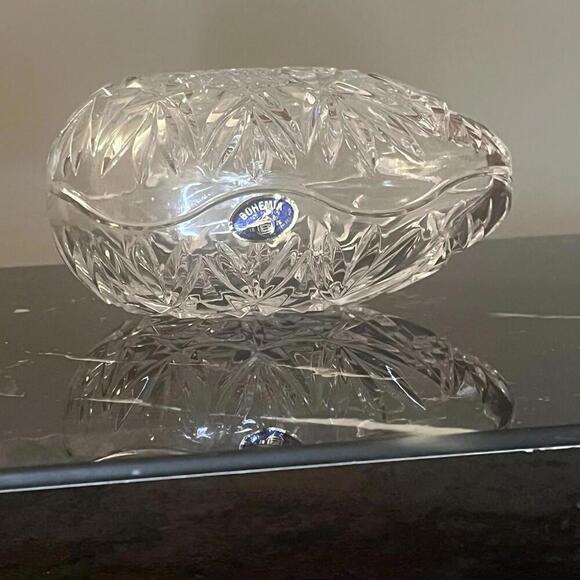 Bohemia Crystal 7” Egg Crystal Czech Republic Glass Crystal Two Piece Brilliant‎ - Picture 11 of 15